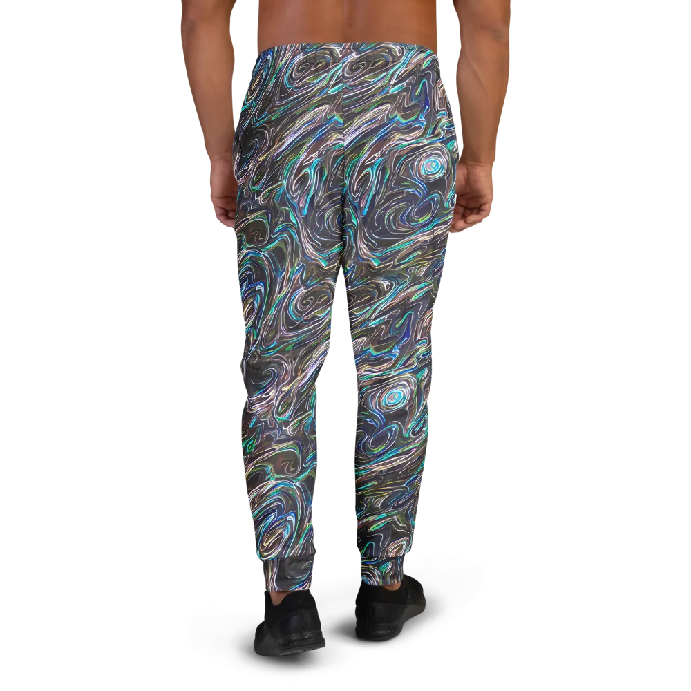 Iridescent Riptide on Men's Joggers — Back