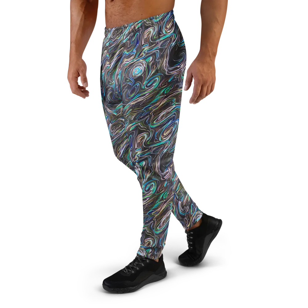 Iridescent Riptide on Men's Joggers — Left