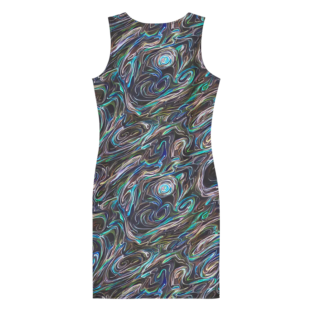 Iridescent Riptide on Bodycon Dress — Back