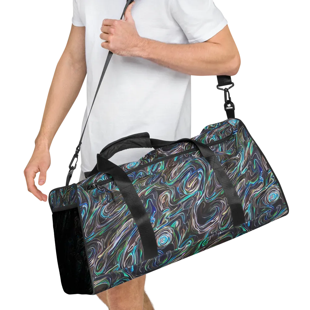 Iridescent Riptide on Duffle Bag — Right Front