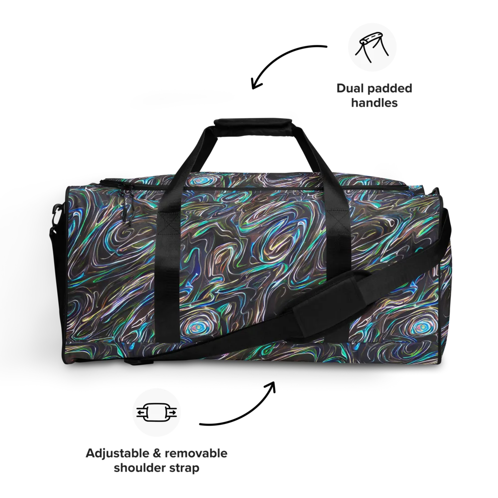 Iridescent Riptide on Duffle Bag — Front