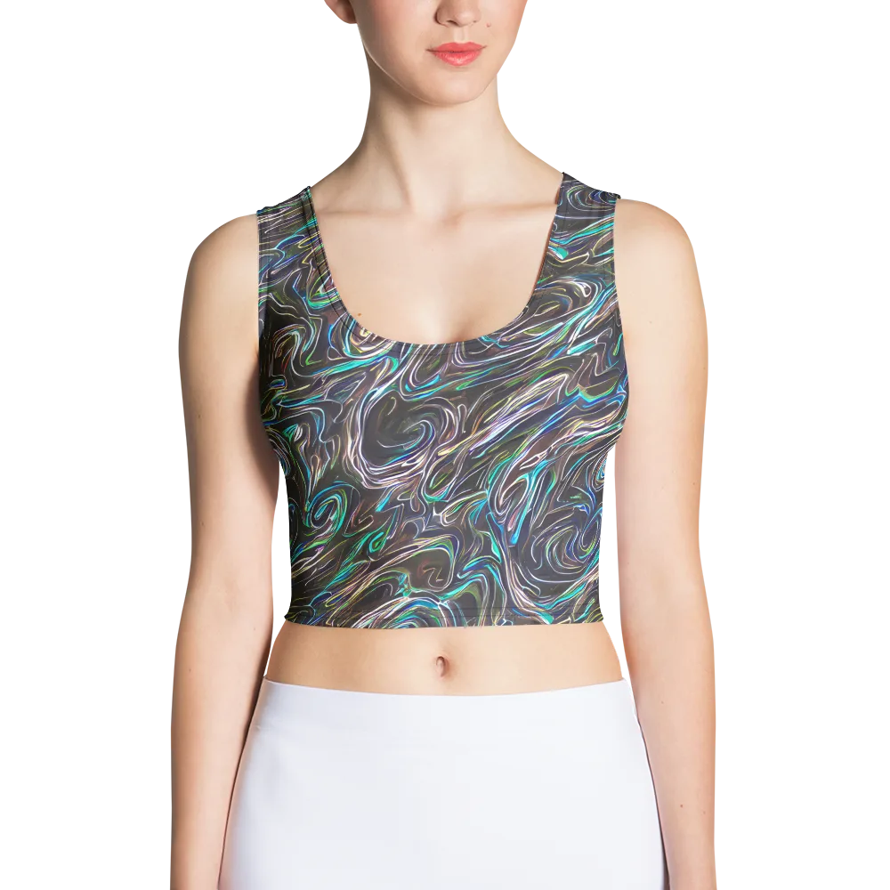 Iridescent Riptide on Crop Top — Front