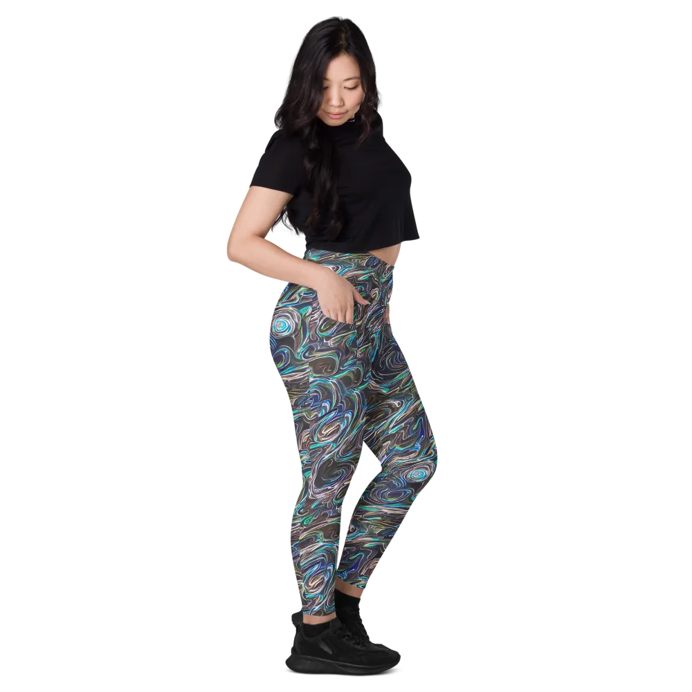 Iridescent Riptide on Leggings with Pockets — Right