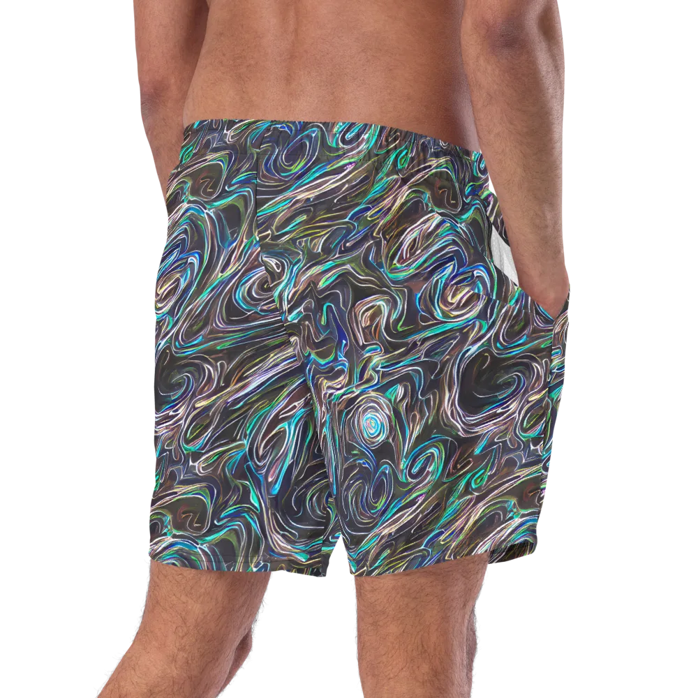 Iridescent Riptide on Swim Trunks — Right Back
