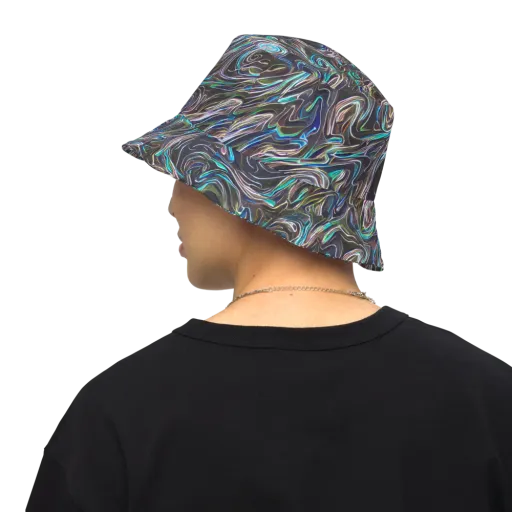 Iridescent Riptide on a Reversible Bucket Hat