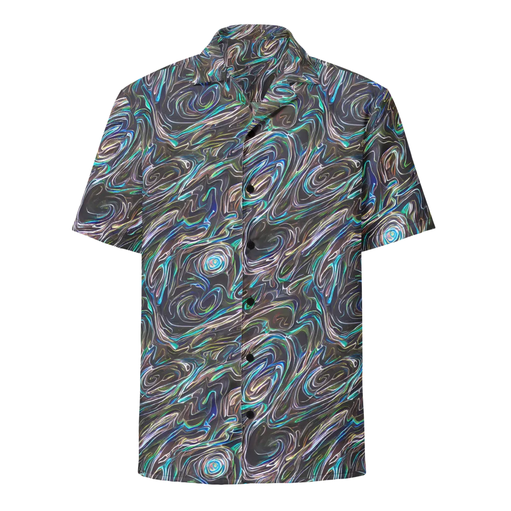 Iridescent Riptide on Button Shirt — Front