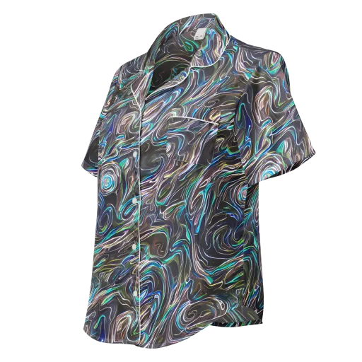 Iridescent Riptide on a Women's Short Sleeve Pajama Top