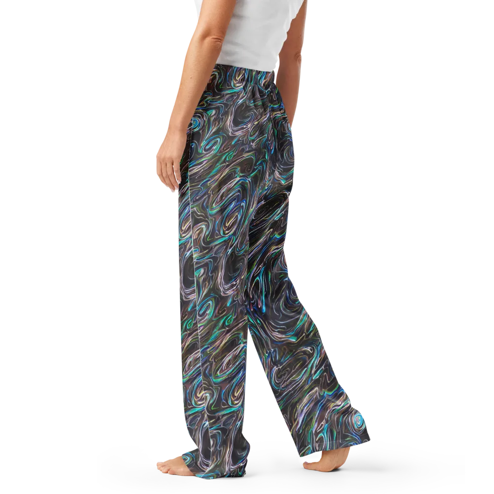 Iridescent Riptide on Women's Pajama Pants — Left