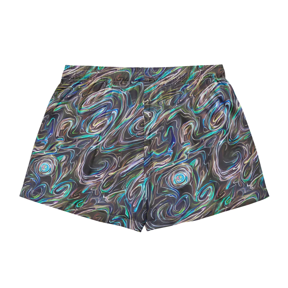 Iridescent Riptide on Women's Pajama Shorts — Back