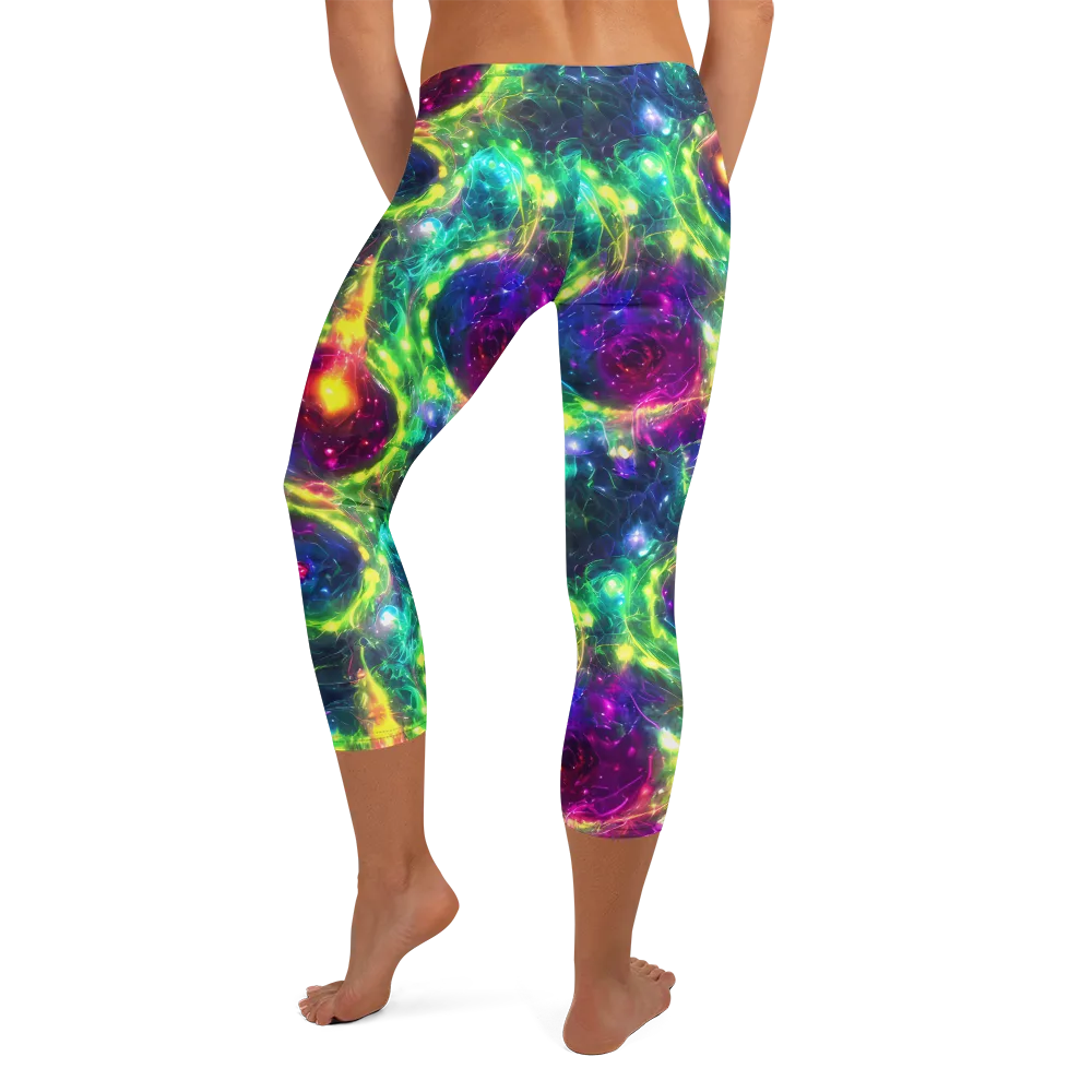 Aurora Bloom on Capri Leggings — Back
