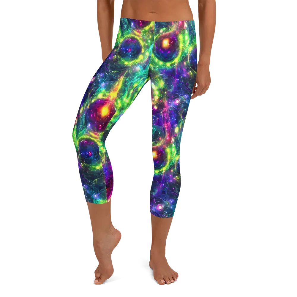 Aurora Bloom on Capri Leggings — Front