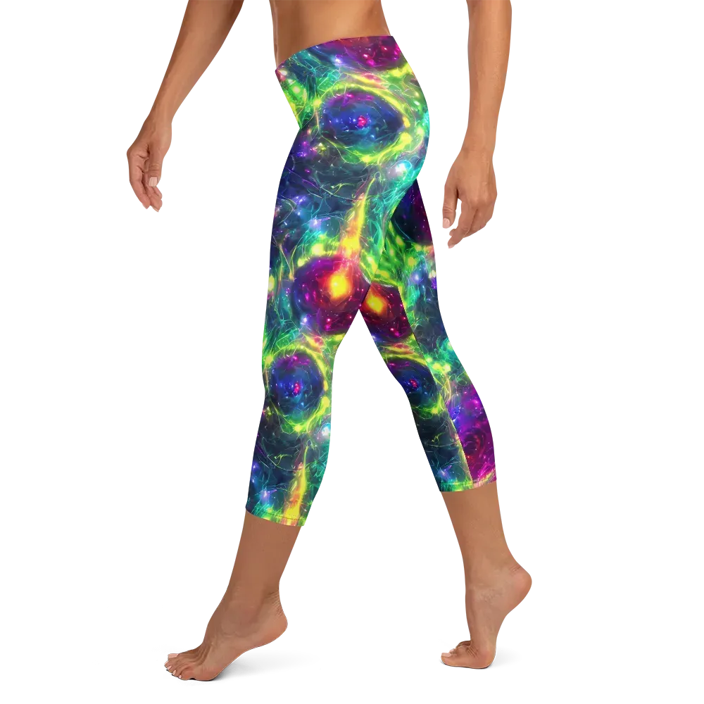 Aurora Bloom on Capri Leggings — Left