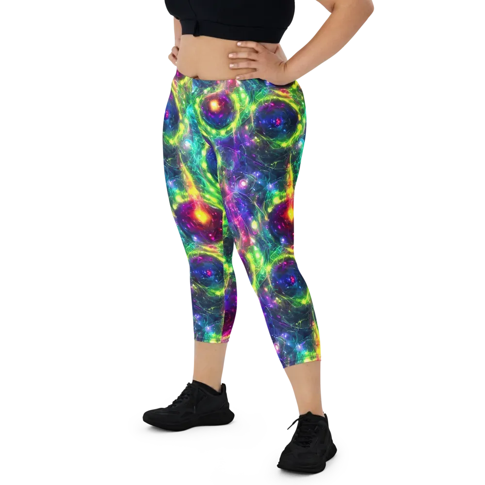 Aurora Bloom on Capri Leggings — Front