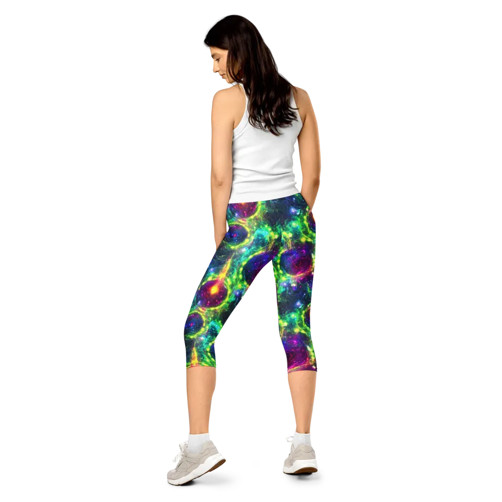 Aurora Bloom on Capri Leggings — Back