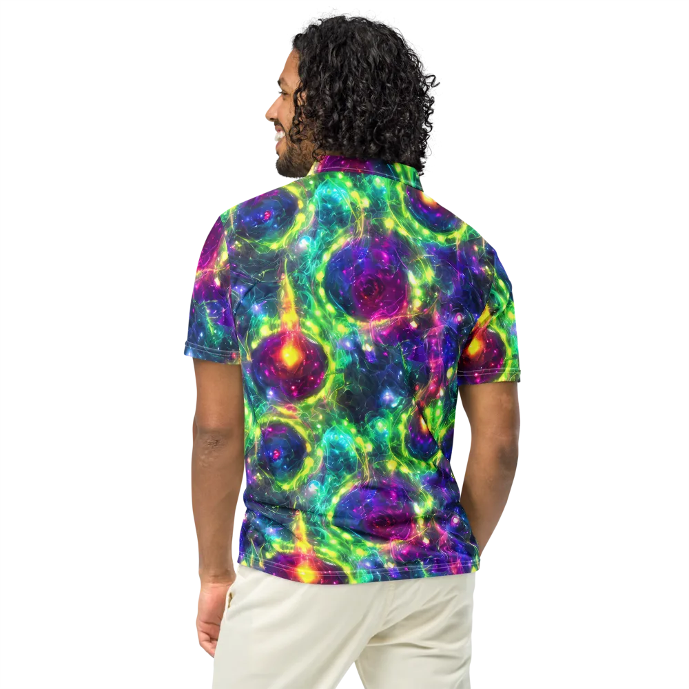 Aurora Bloom on Men's Slim Fit Polo Shirt — Back