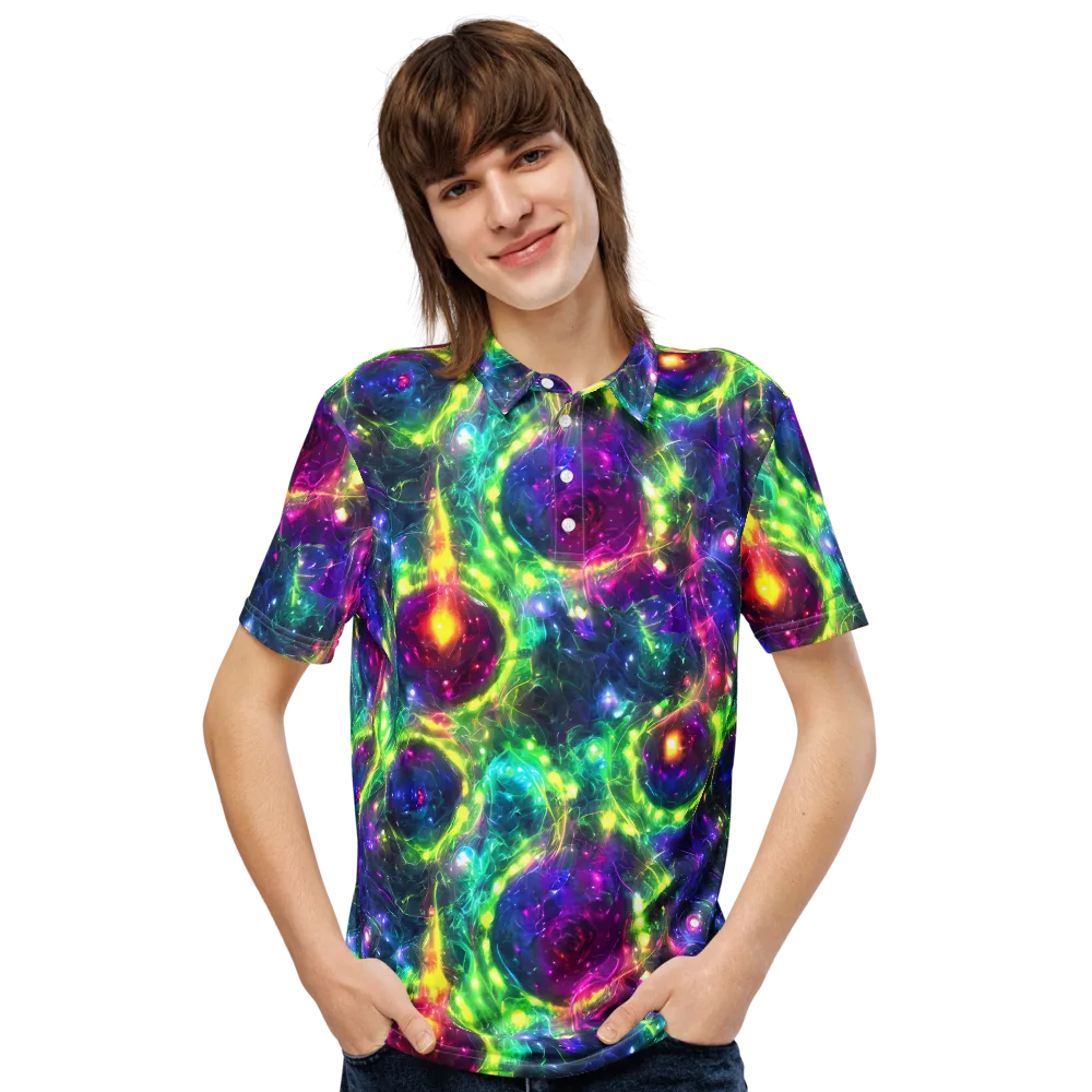 Aurora Bloom on Men's Slim Fit Polo Shirt — Front