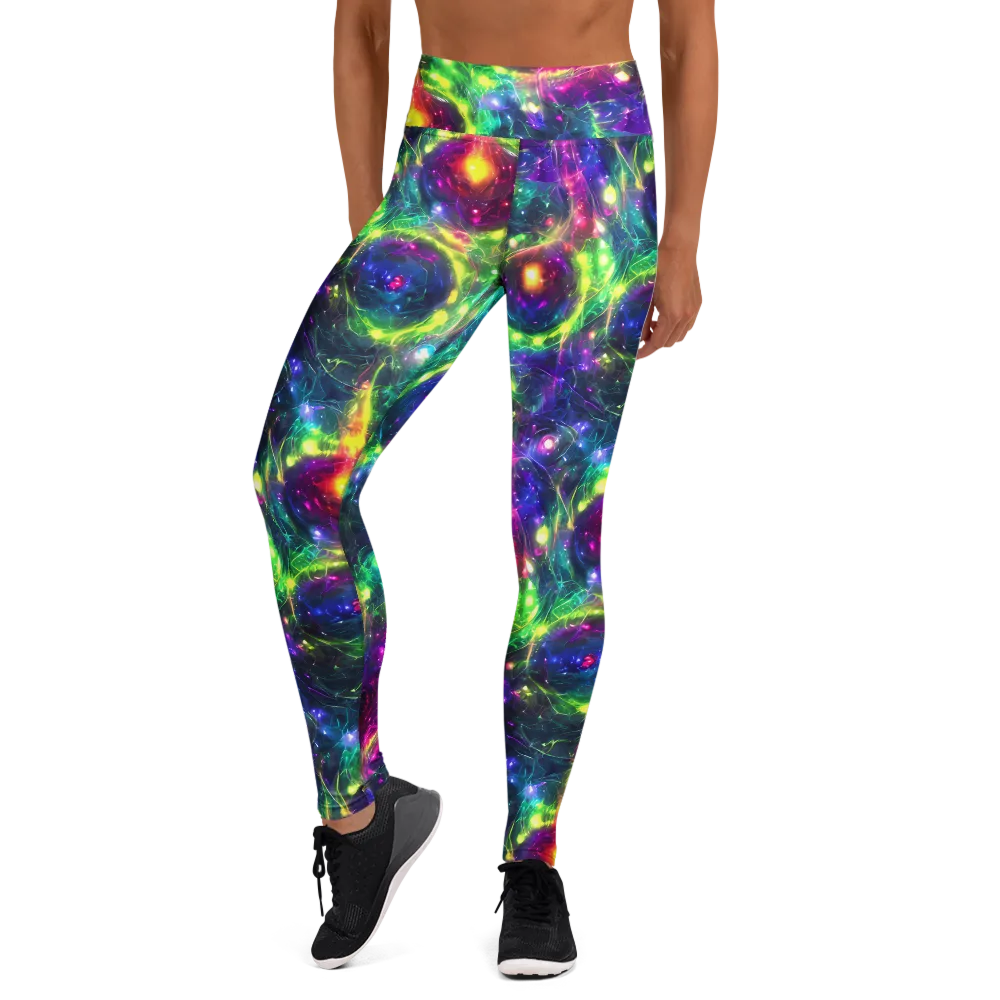 Aurora Bloom on Yoga Leggings — Front