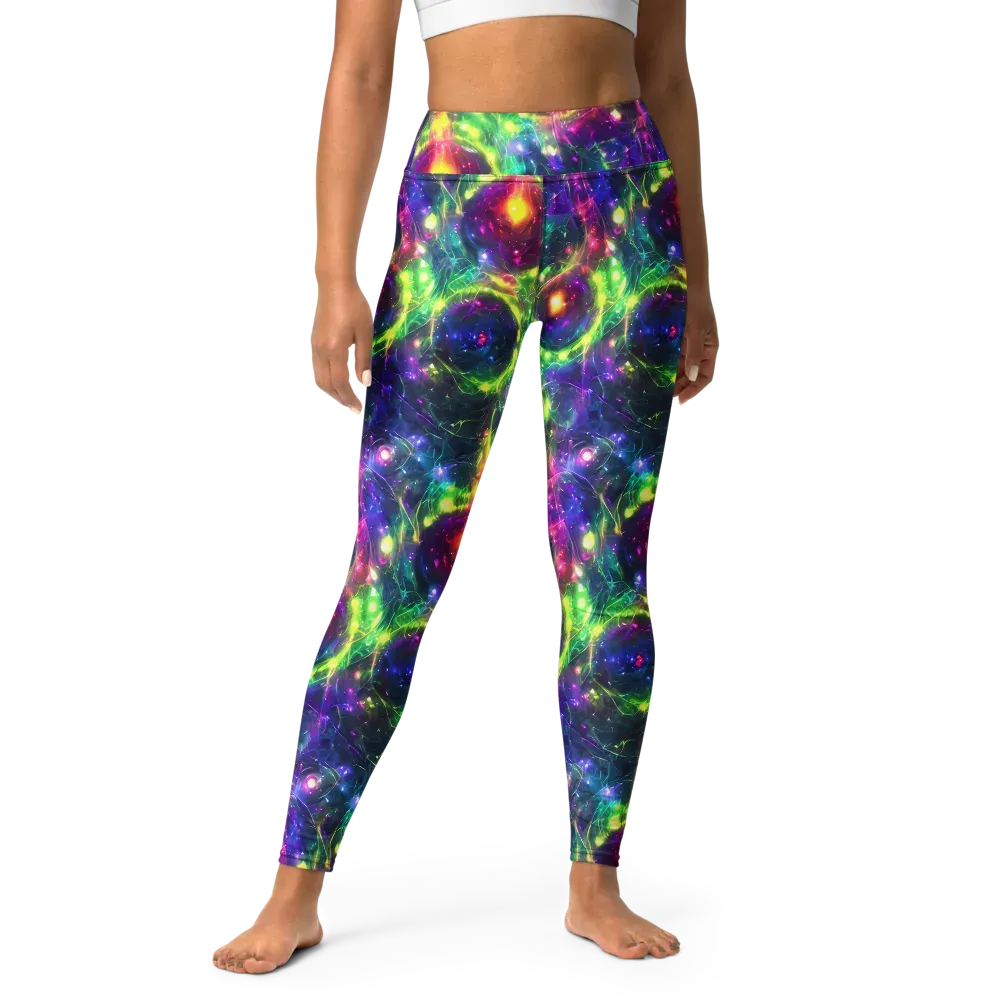 Aurora Bloom on Yoga Leggings — Front