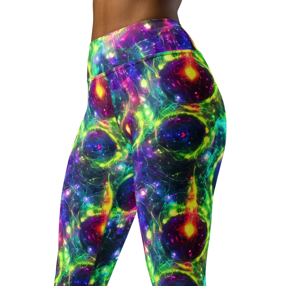 Aurora Bloom on Yoga Leggings — Left Front