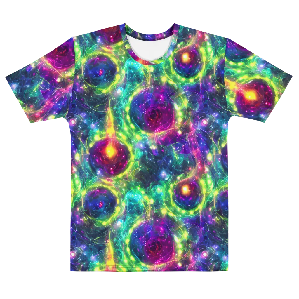 Aurora Bloom on Men's Cotton Crew Neck T-Shirt — Front