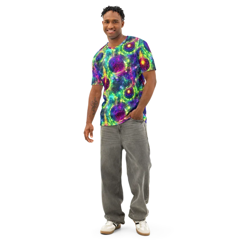 Aurora Bloom on Men's Cotton Crew Neck T-Shirt — Front
