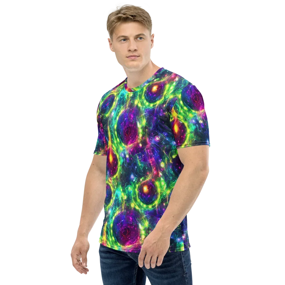 Aurora Bloom on Men's Crew Neck T-Shirt — Left