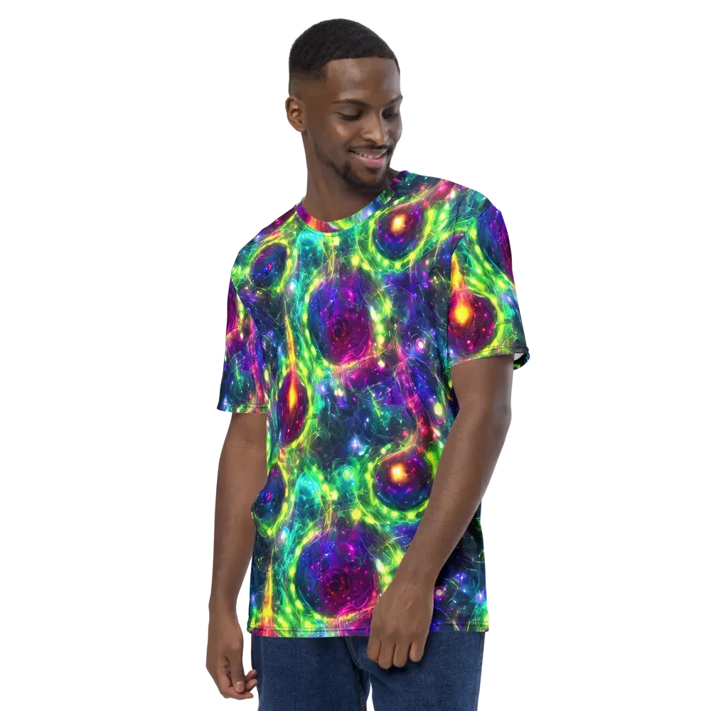 Aurora Bloom on Men's Crew Neck T-Shirt — Left