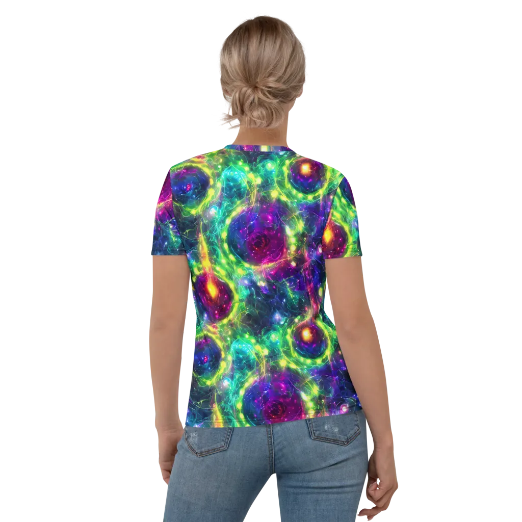 Aurora Bloom on Women's Crew Neck T-Shirt — Back