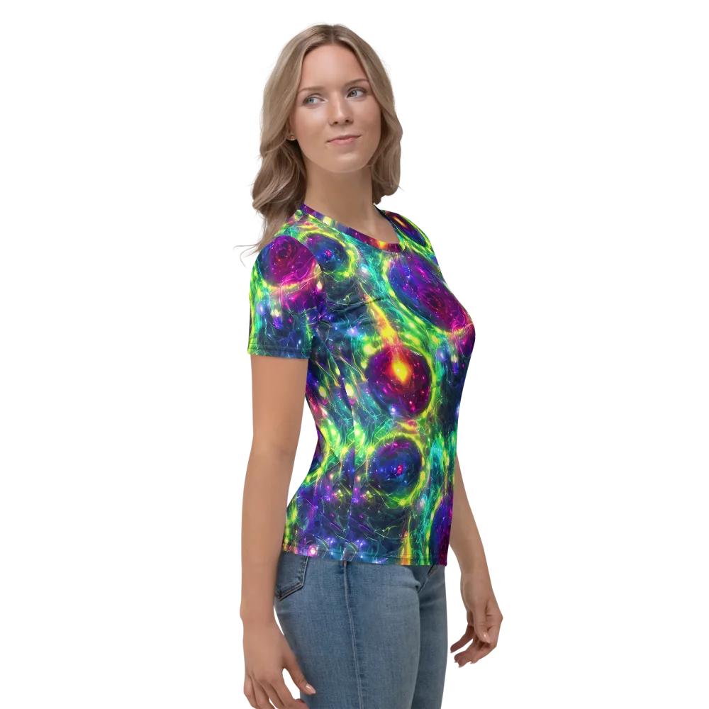 Aurora Bloom on Women's Crew Neck T-Shirt — Right