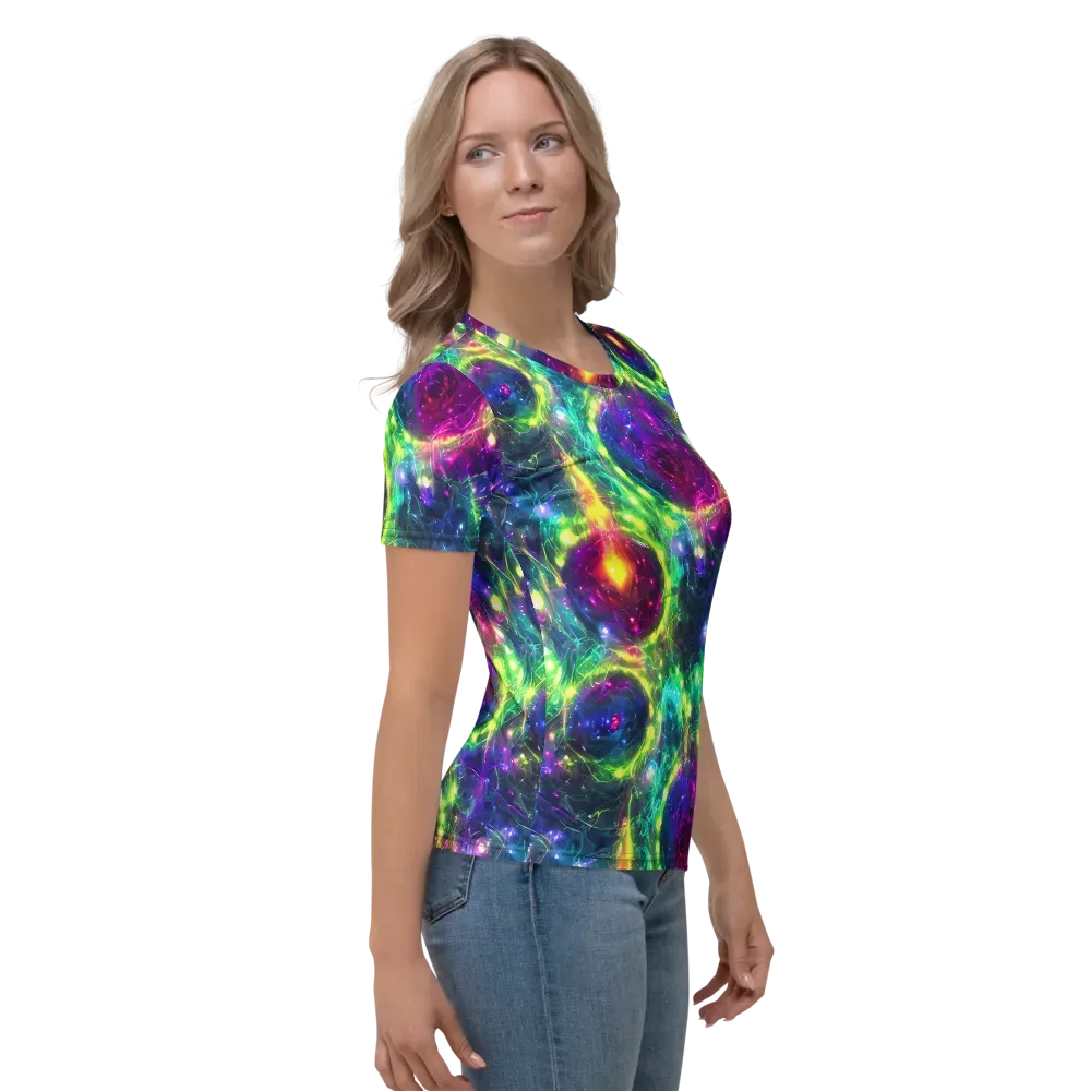 Aurora Bloom on Women's Crew Neck T-Shirt — Right