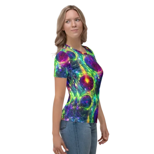 Aurora Bloom on a Women's Crew Neck T-Shirt