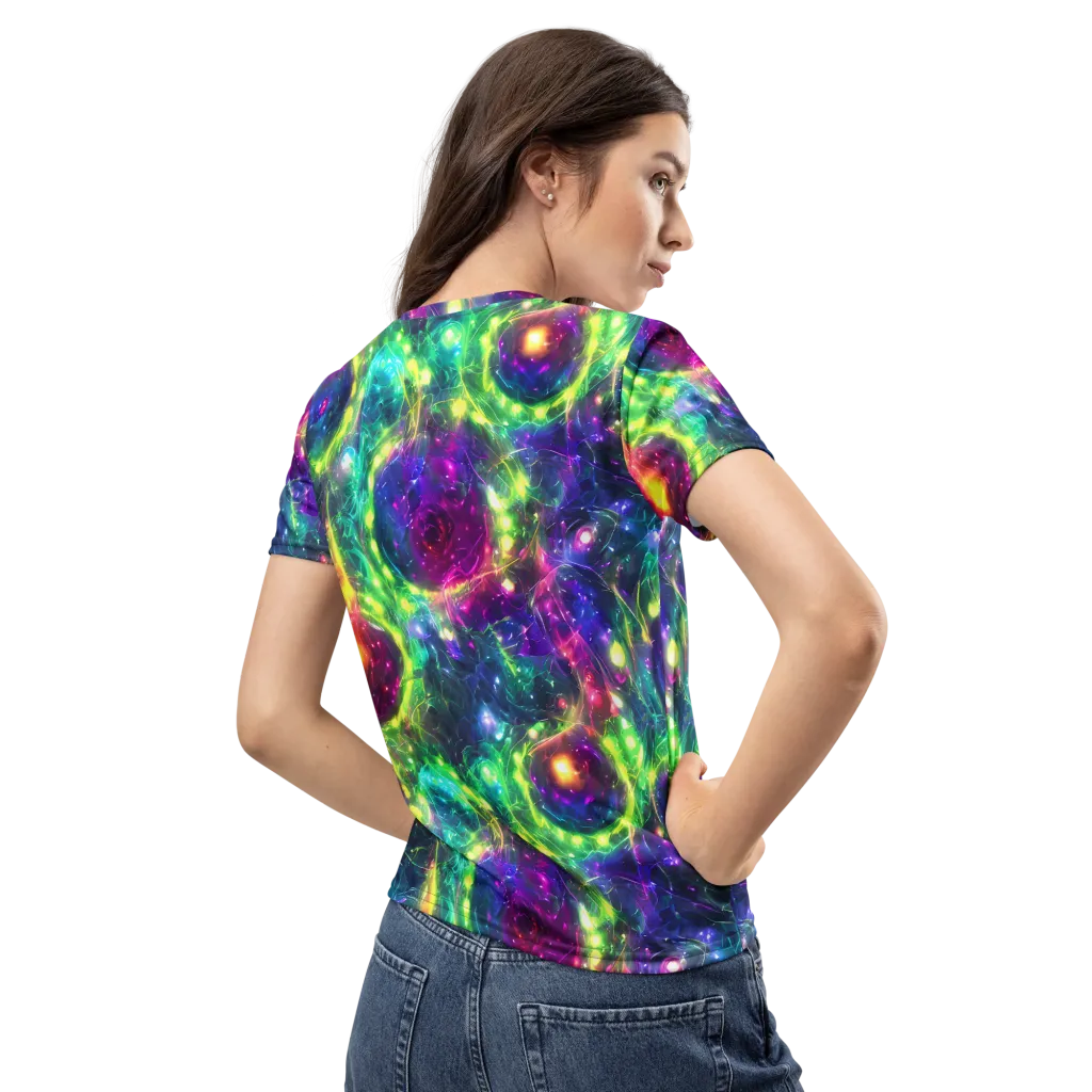 Aurora Bloom on Women's Crew Neck T-Shirt — Back