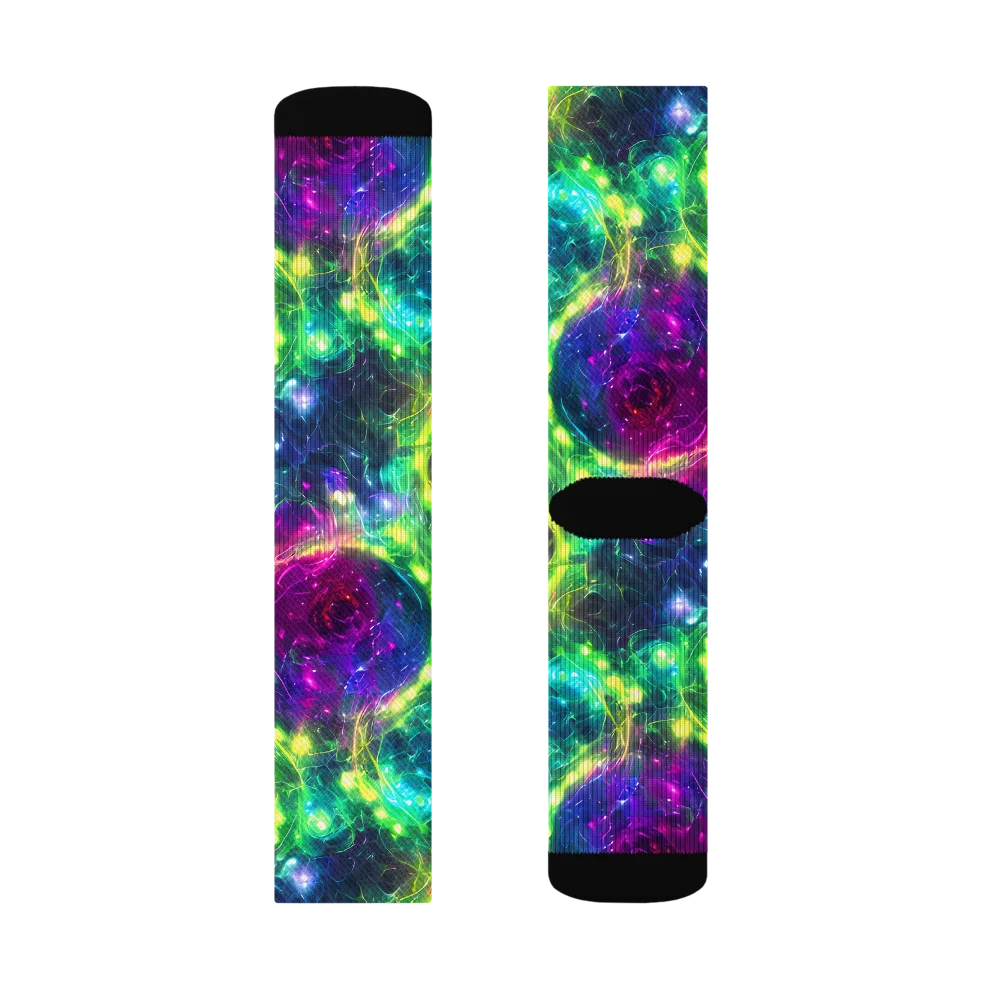 Aurora Bloom on Socks — Right Sock