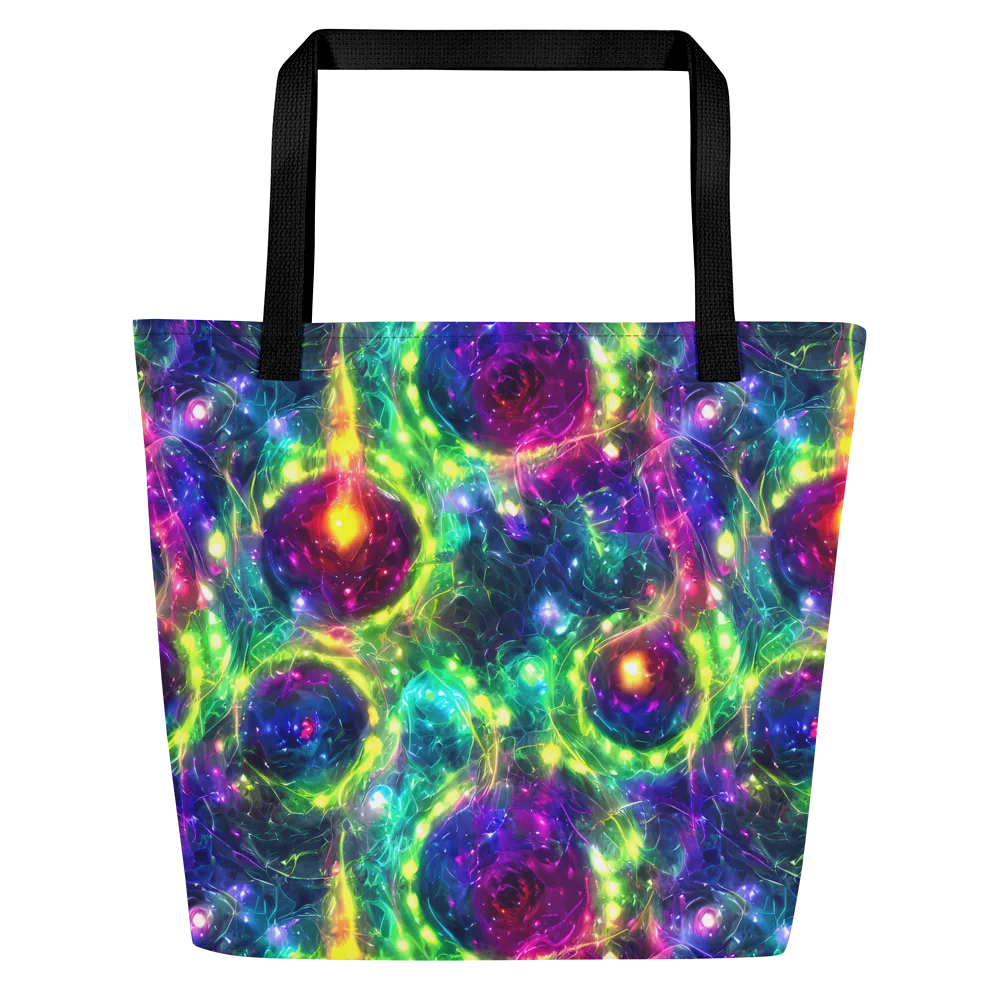 Aurora Bloom on Large Tote Bag W/ Pocket — Front