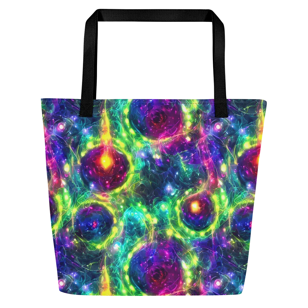 Aurora Bloom on Large Tote Bag W/ Pocket — Front
