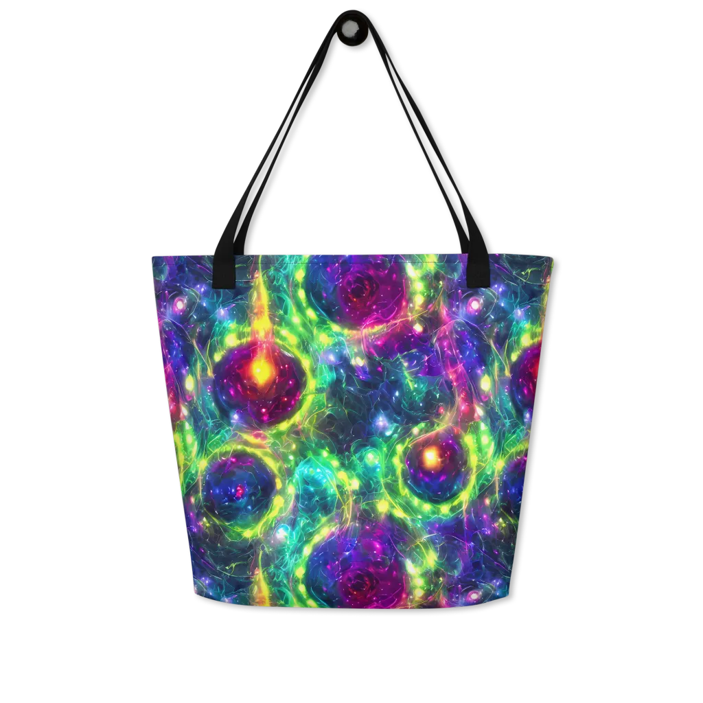 Aurora Bloom on Large Tote Bag W/ Pocket — Front