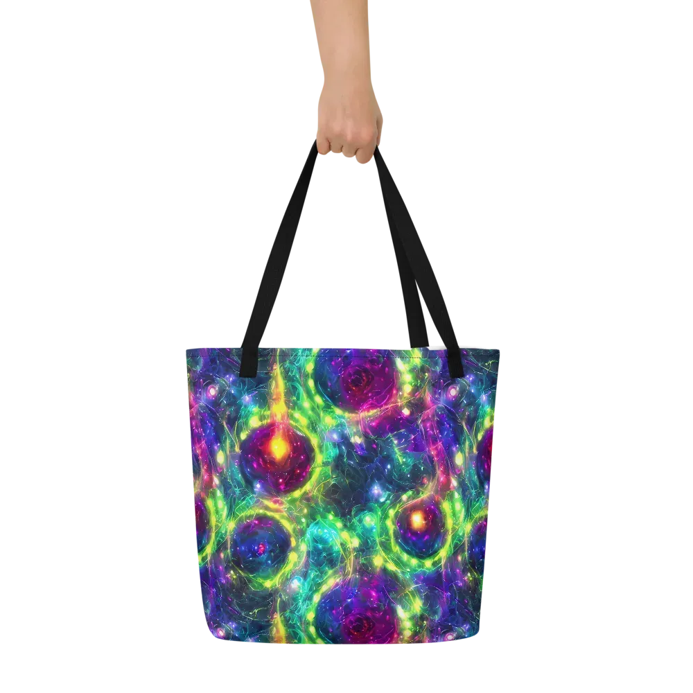 Aurora Bloom on Large Tote Bag W/ Pocket — Front