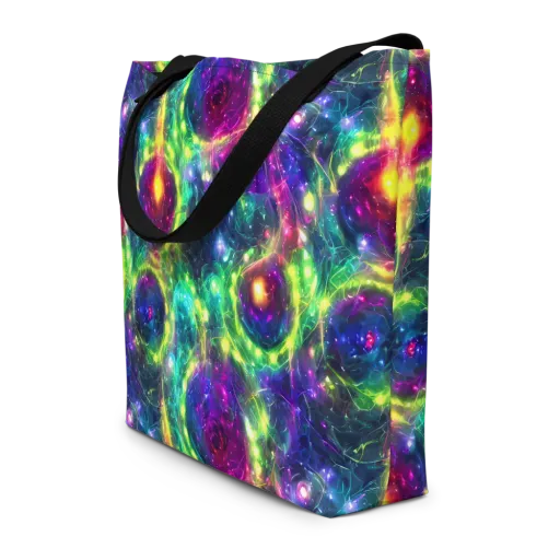 Aurora Bloom on a Large Tote Bag W/ Pocket