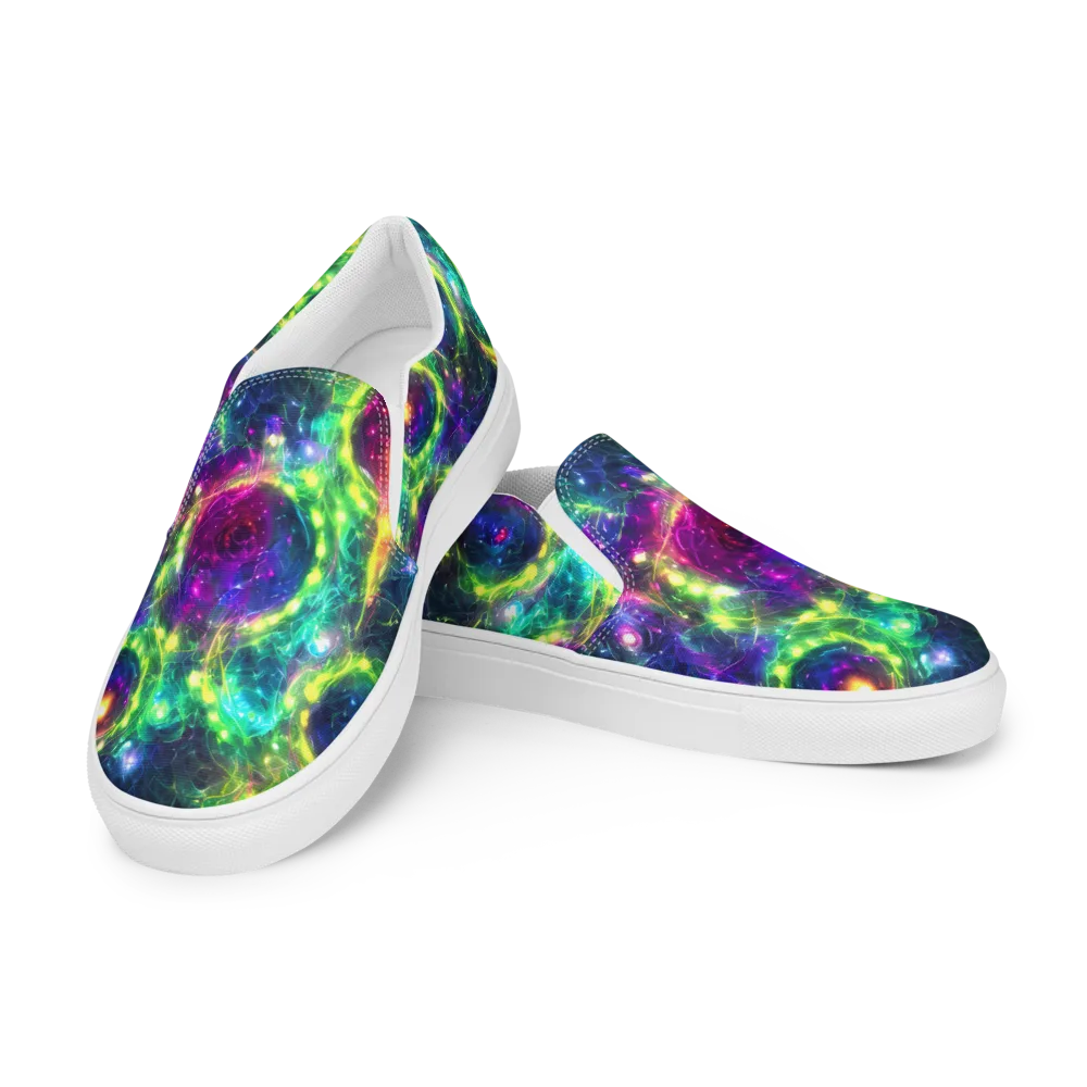 Aurora Bloom on Women's Slip-On Canvas Shoes — Left Front