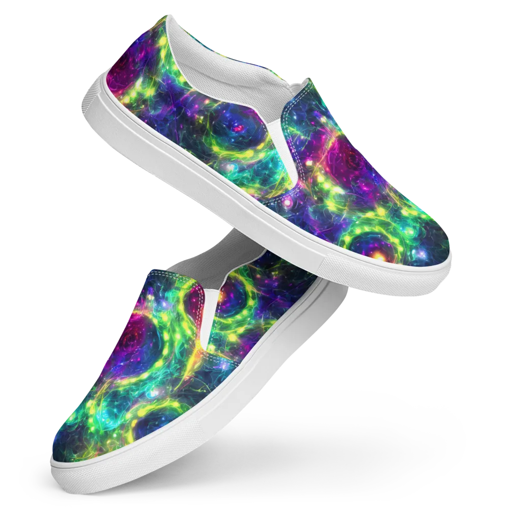 Aurora Bloom on Women's Slip-On Canvas Shoes — Front