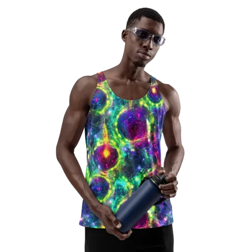 Aurora Bloom on a Men's Tank Top