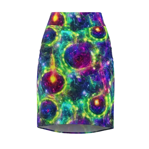 Aurora Bloom on a Pencil Skirt