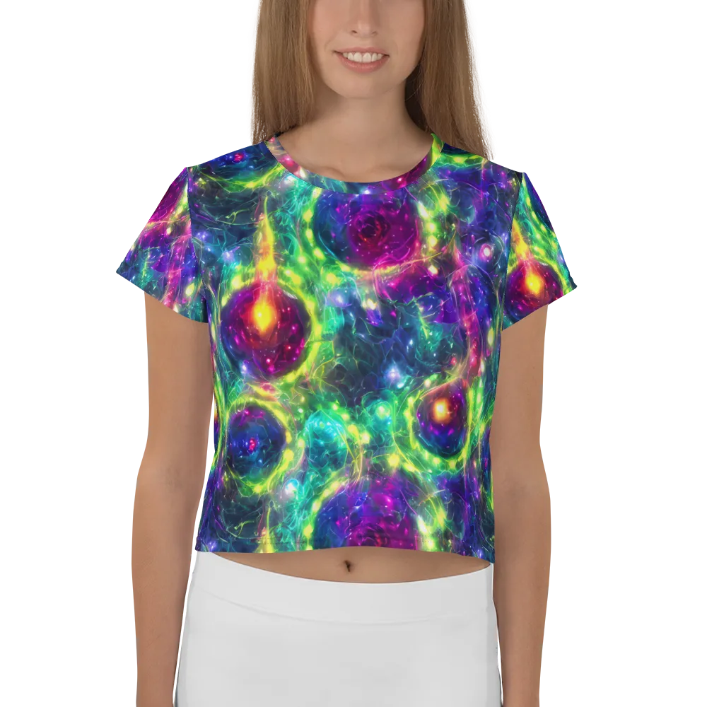 Aurora Bloom on Crop Tee — Front