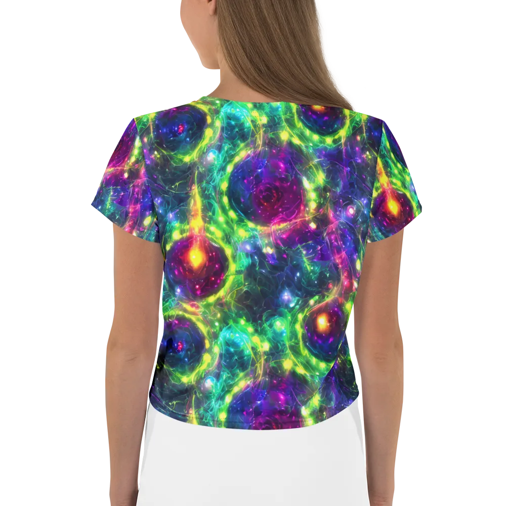 Aurora Bloom on Crop Tee — Back