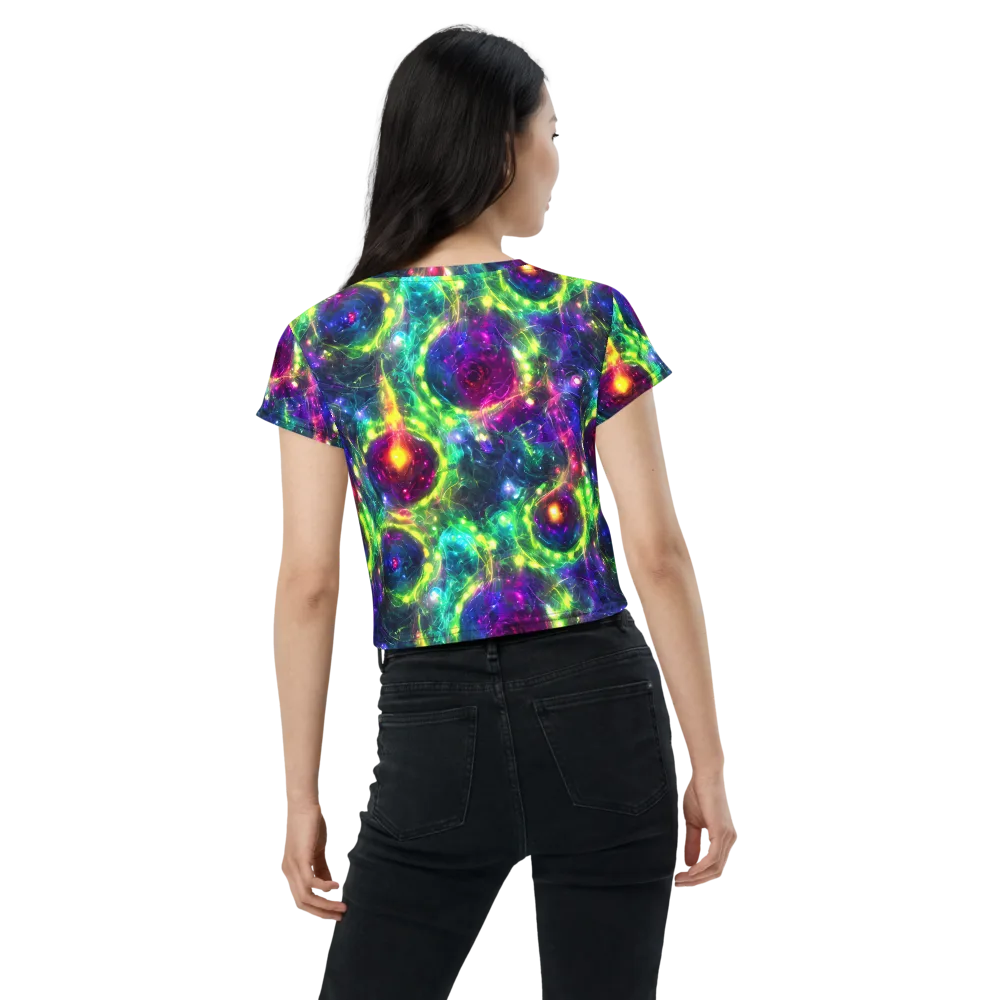 Aurora Bloom on Crop Tee — Back