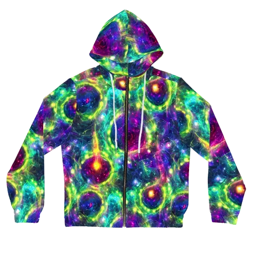 Aurora Bloom on a Women's Full-Zip Hoodie