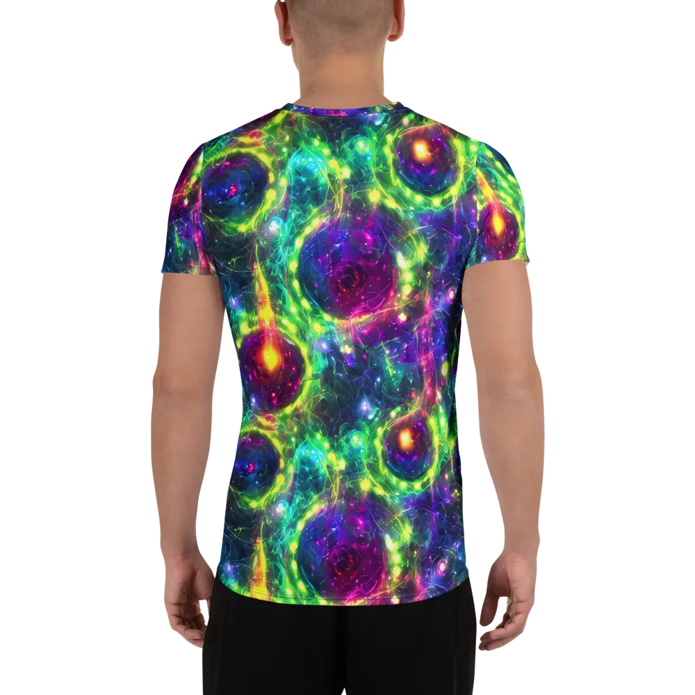Aurora Bloom on Men's Athletic T-Shirt — Back