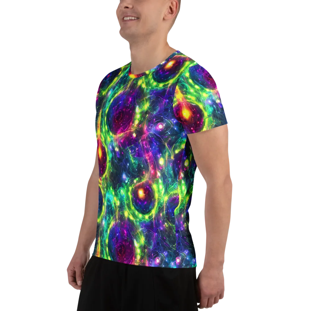 Aurora Bloom on Men's Athletic T-Shirt — Left