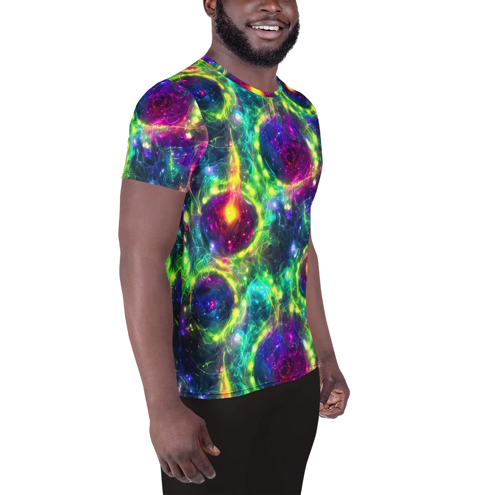 Aurora Bloom on Men's Athletic T-Shirt — Right