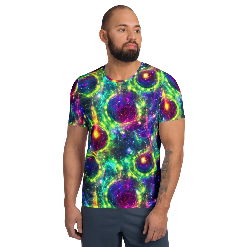 Aurora Bloom on Men's Athletic T-Shirt — Front